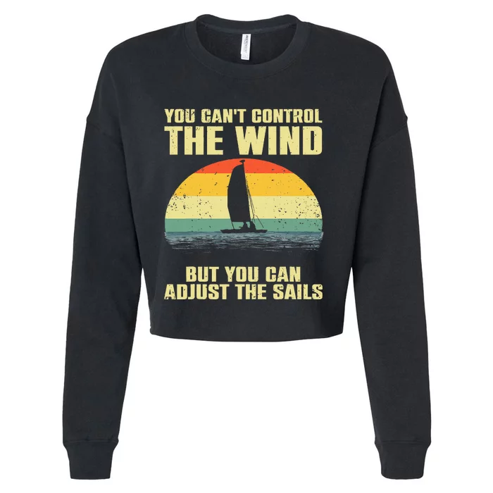 Cool Sailing Sailboat Boating Sail Boat Owners Cropped Pullover Crew