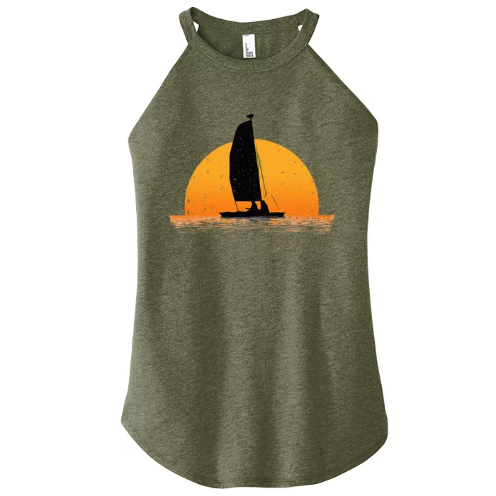 Cool Sailing Sail Boat Owner Sailboat Boating Women’s Perfect Tri Rocker Tank