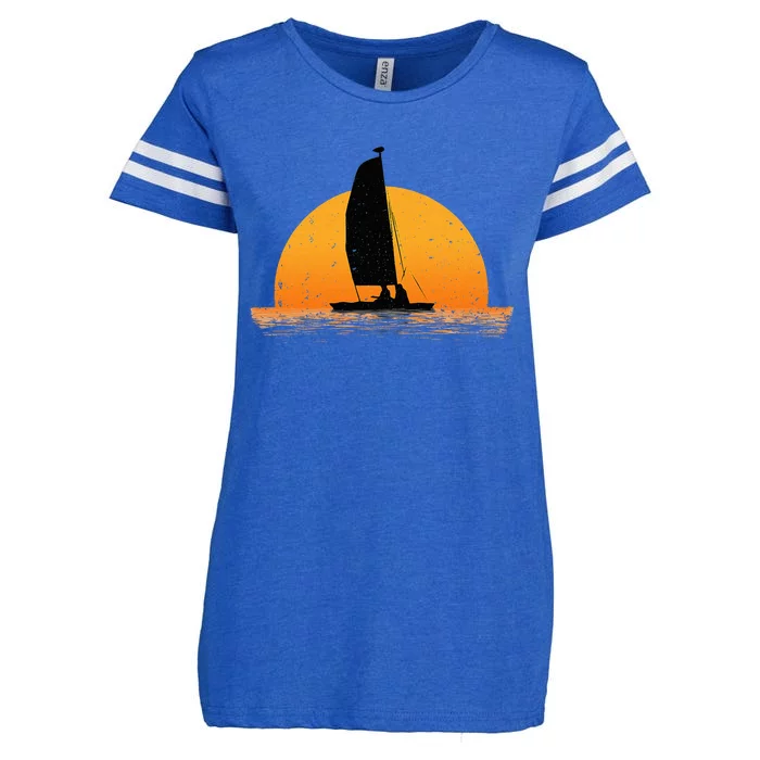 Cool Sailing Sail Boat Owner Sailboat Boating Enza Ladies Jersey Football T-Shirt