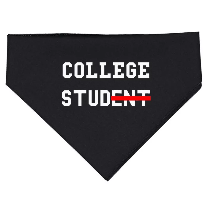 College Student Stud Funny College Gift USA-Made Doggie Bandana