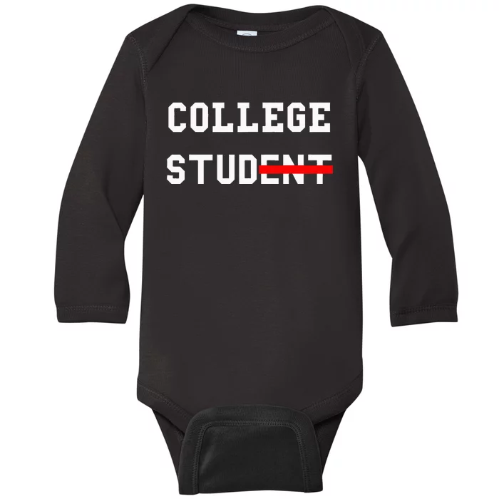 College Student Stud Funny College Gift Baby Long Sleeve Bodysuit