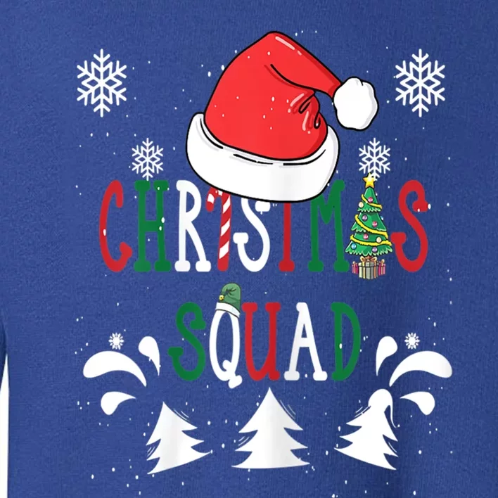 Christmas Squad Santa Hat Family Matching Pajama Xmas Gift Toddler Sweatshirt