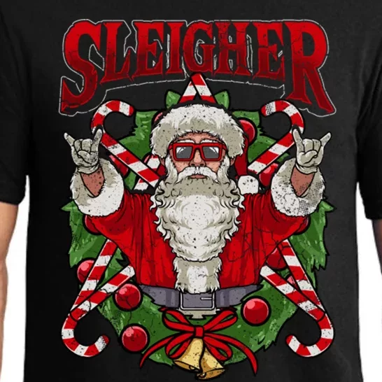 Christmas Sleigher Santa Rock Xmas Rocker Gift Pajama Set