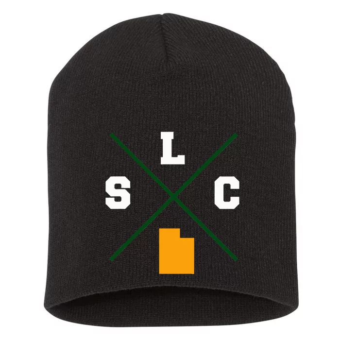 Classic Slc Salt Lake City Utah Short Acrylic Beanie