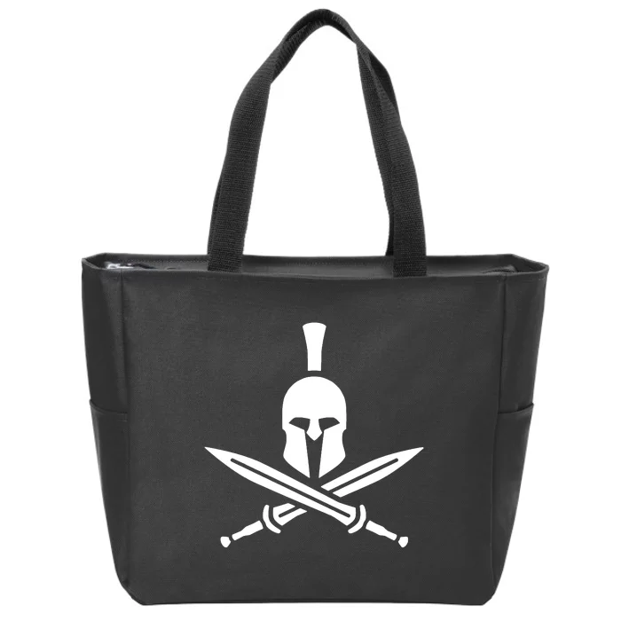 Cross Swords Spartan Zip Tote Bag