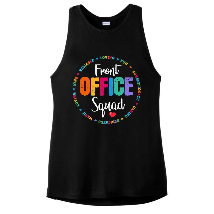 Cute School Secretary Admin Appreciation Front Office Squad Ladies Tri-Blend Wicking Tank