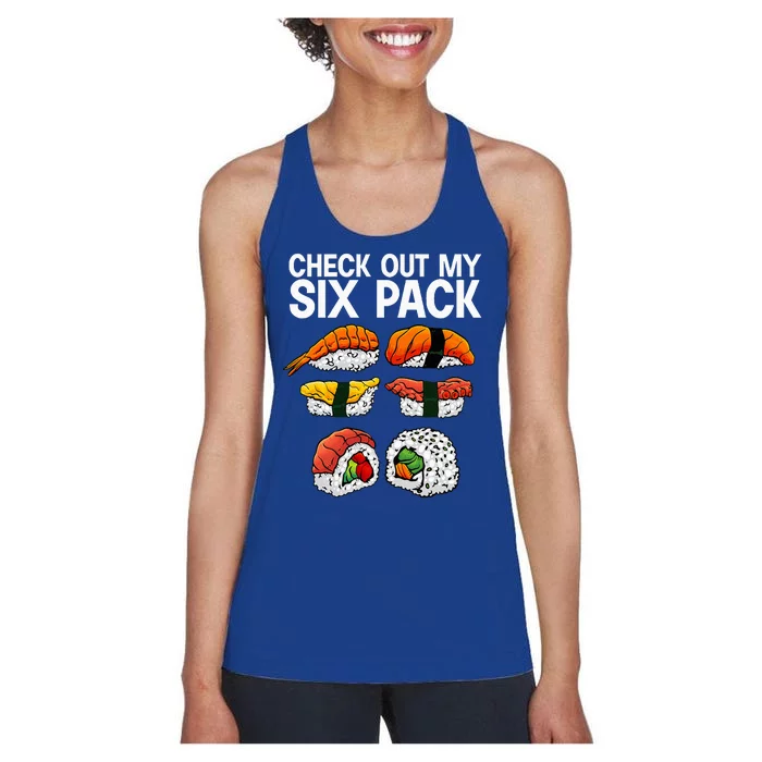 Cool Sushi Salmon Sushi Lovers Japanese Food Women's Racerback Tank