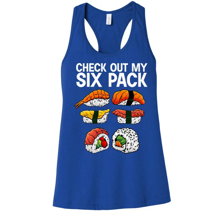 Cool Sushi Salmon Sushi Lovers Japanese Food Women's Racerback Tank