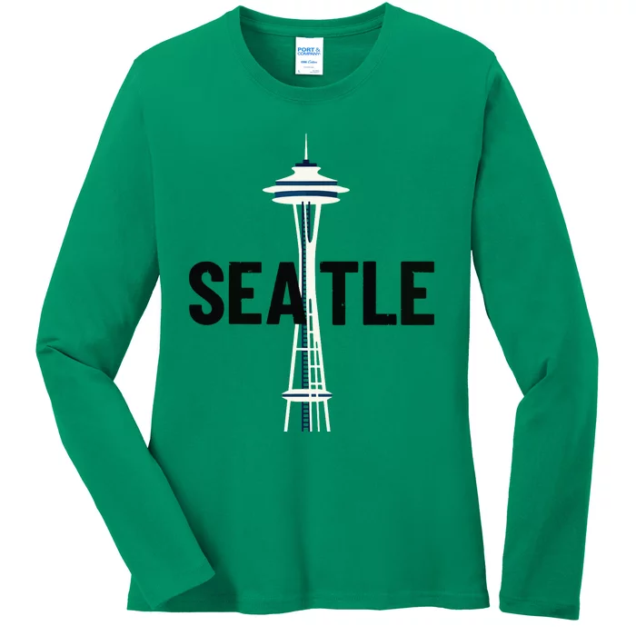 Cool Seattle Space Needle Traveler Souvenir Washington Ladies Long Sleeve Shirt