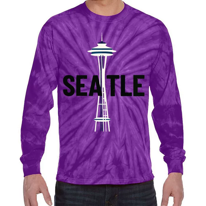 Cool Seattle Space Needle Traveler Souvenir Washington Tie-Dye Long Sleeve Shirt