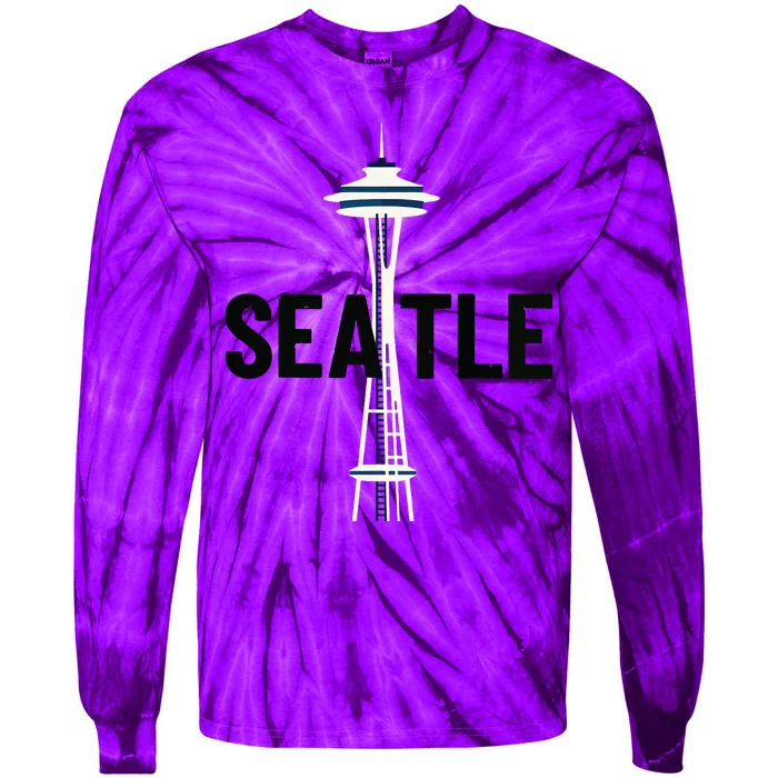 Cool Seattle Space Needle Traveler Souvenir Washington Tie-Dye Long Sleeve Shirt