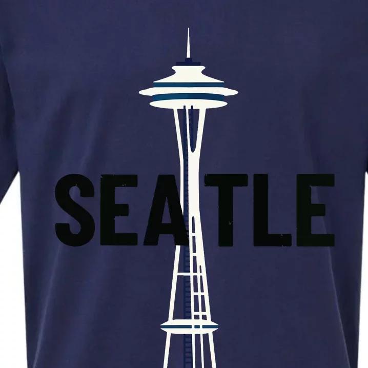 Cool Seattle Space Needle Traveler Souvenir Washington Sueded Cloud Jersey T-Shirt