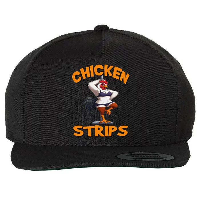 Chicken Strips Stripping Chicken Wool Snapback Cap