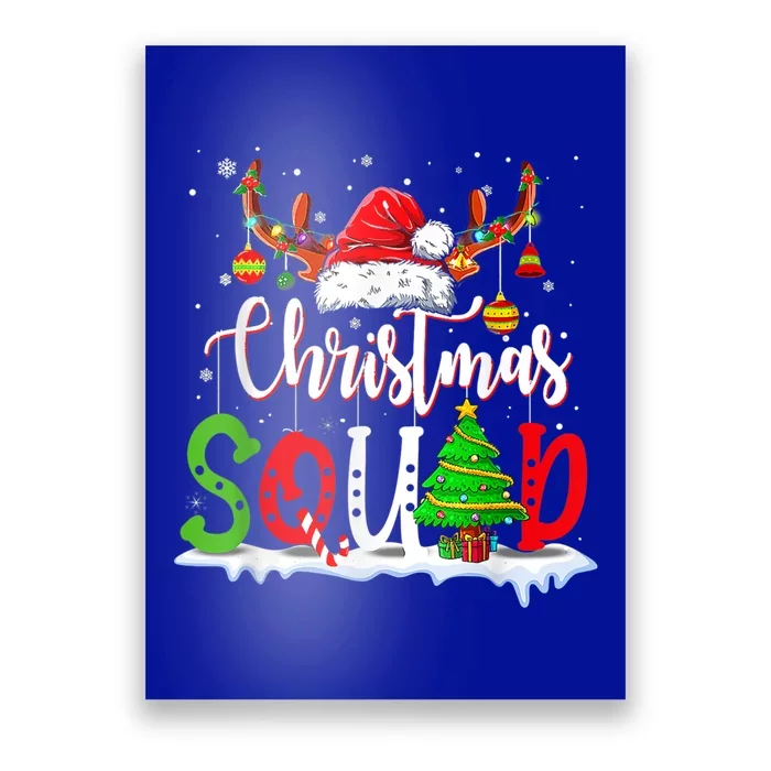 Christmas Squad Santa Hat Reindeer Family Matching Xmas Gift Poster