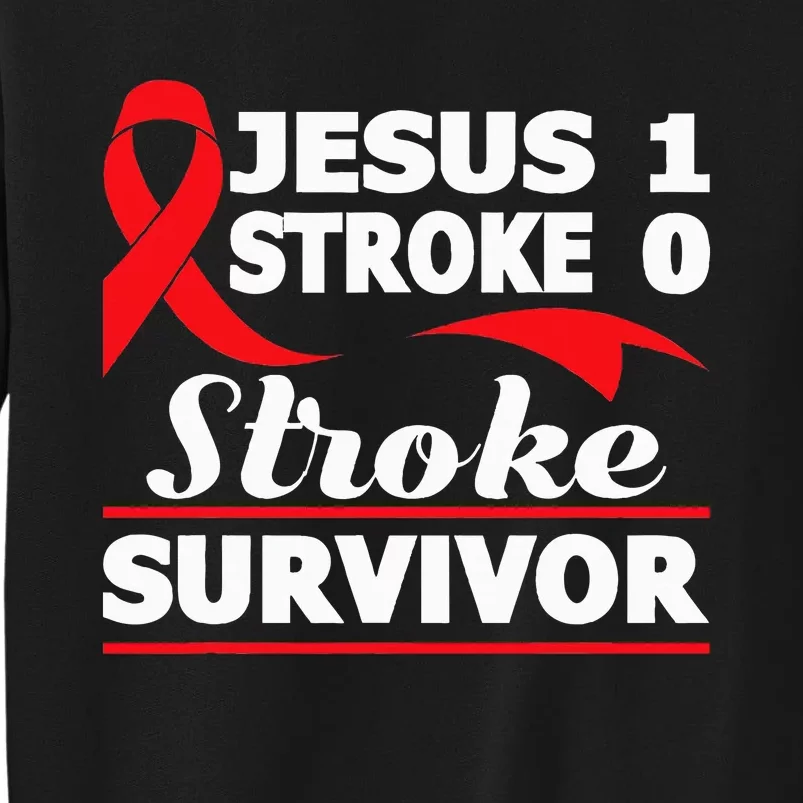 Christian Stroke Survivor Awareness Red Ribbon Brain Attack Sweatshirt