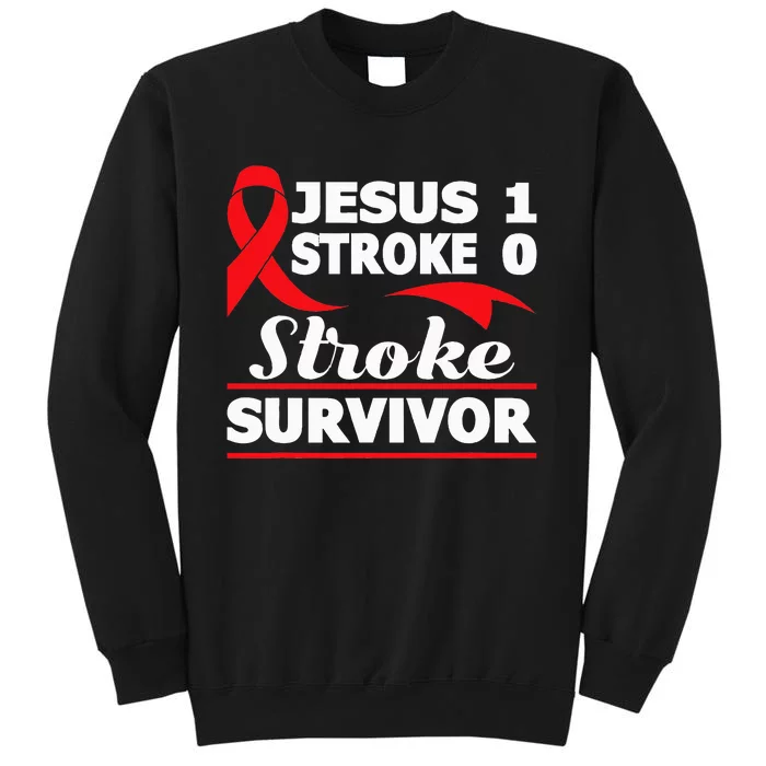 Christian Stroke Survivor Awareness Red Ribbon Brain Attack Sweatshirt