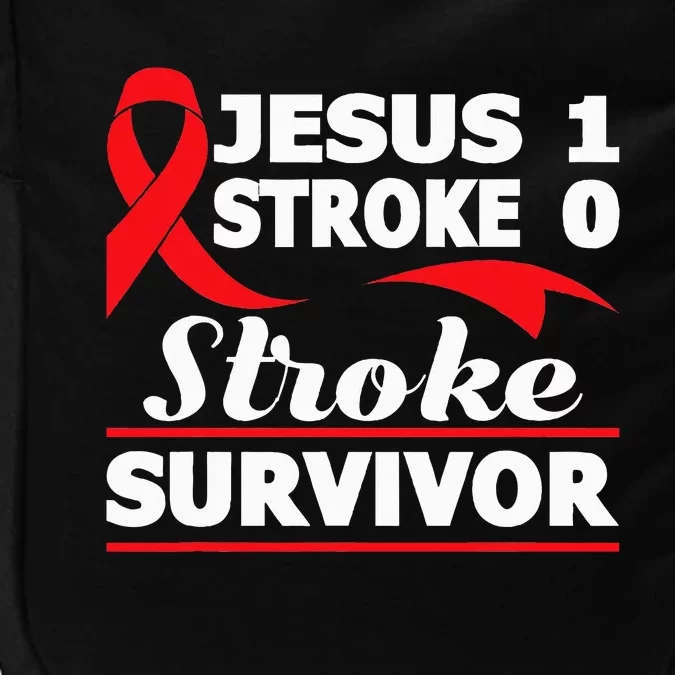 Christian Stroke Survivor Awareness Red Ribbon Brain Attack Impact Tech Backpack