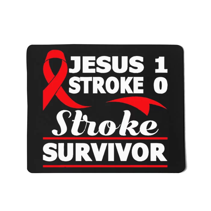 Christian Stroke Survivor Awareness Red Ribbon Brain Attack Mousepad