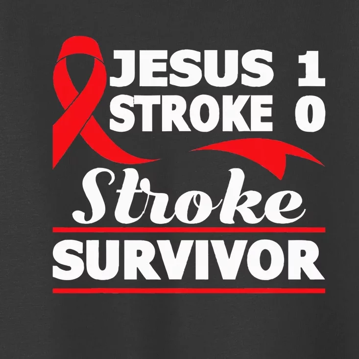 Christian Stroke Survivor Awareness Red Ribbon Brain Attack Toddler T-Shirt