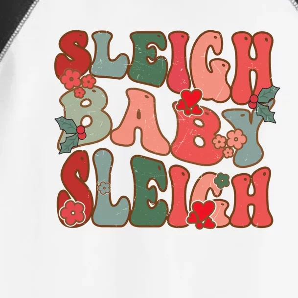 Christmas Sleigh Sleigh Groovy Xmas Cool Gift Toddler Fine Jersey T-Shirt