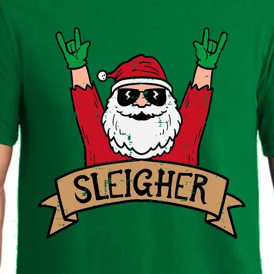 Christmas Sleigher Santa Rock Xmas Rocker Pajama Set