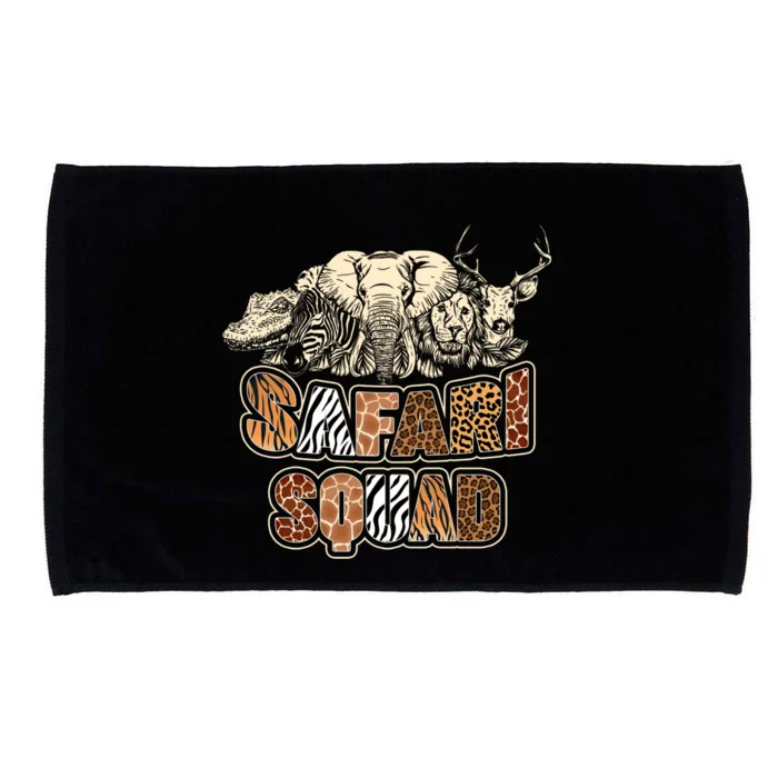 Cool Safari Squad African Family Summer Vacation Meaningful Gift Microfiber Hand Towel