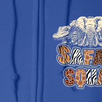 Cool Safari Squad African Family Summer Vacation Meaningful Gift Full Zip Hoodie