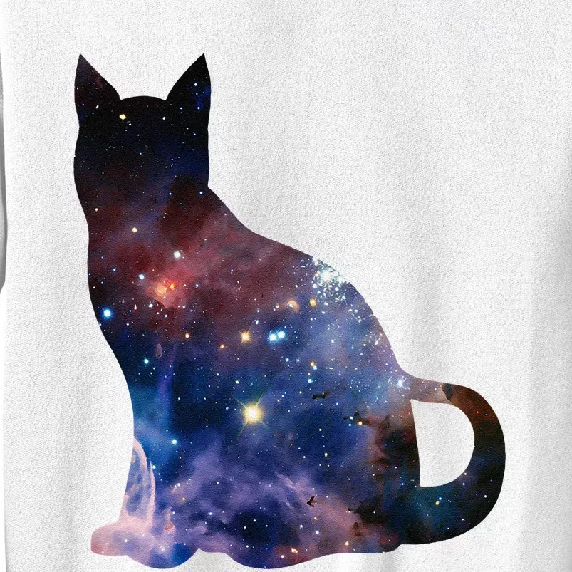 Cat Silhouette Supernova In Galaxy Scifi Space Sweatshirt