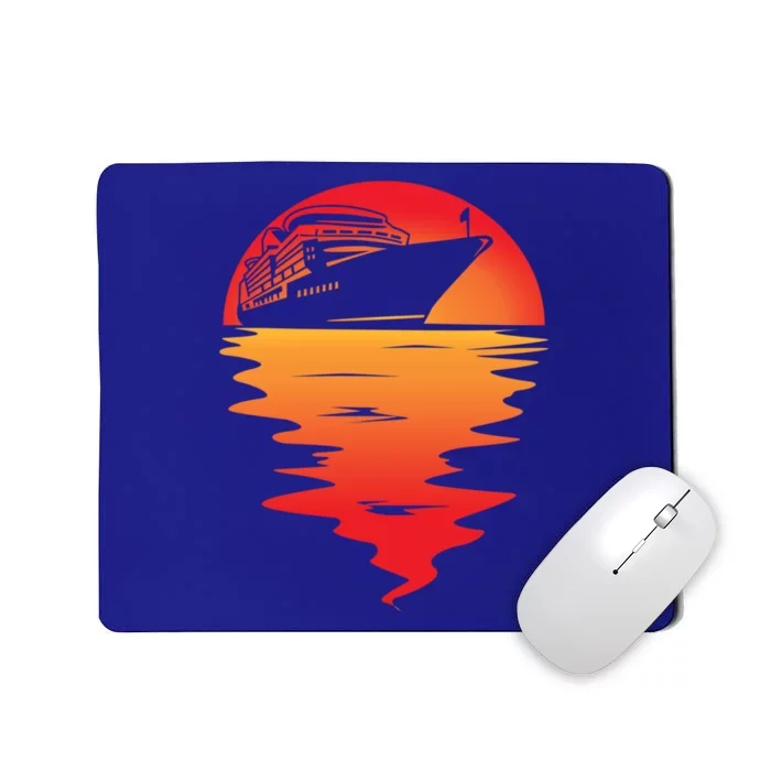 Cruise Ship Sunset Cruising Travel Summer Cruise Gift Mousepad