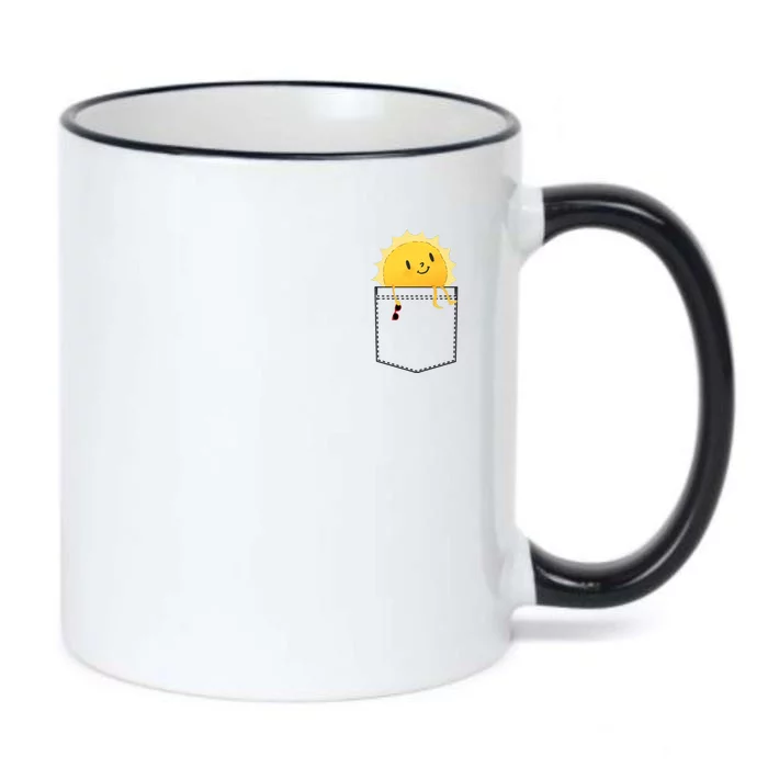 Cool Sunshine Sunny Pocket Design Black Color Changing Mug