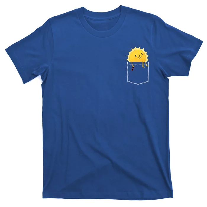 Cool Sunshine Sunny Pocket Design T-Shirt