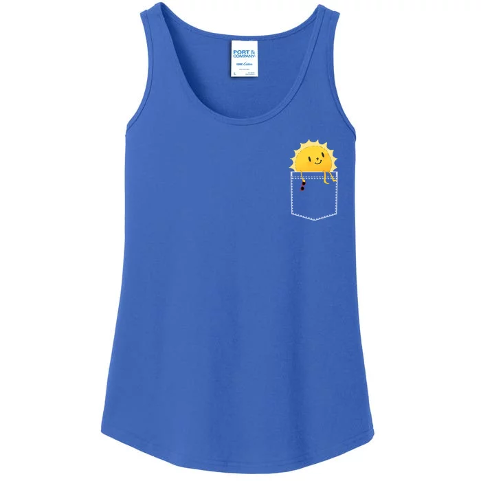 Cool Sunshine Sunny Pocket Design Ladies Essential Tank