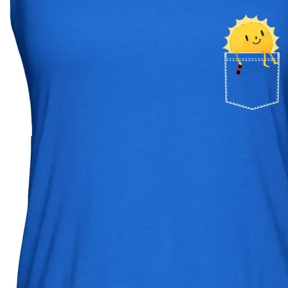 Cool Sunshine Sunny Pocket Design Ladies Essential Flowy Tank