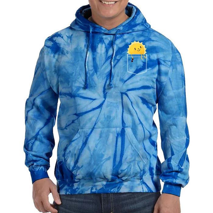 Cool Sunshine Sunny Pocket Design Tie Dye Hoodie