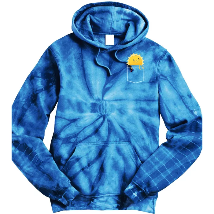 Cool Sunshine Sunny Pocket Design Tie Dye Hoodie