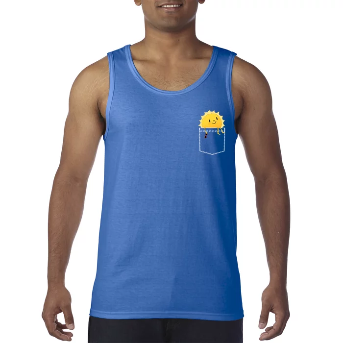 Cool Sunshine Sunny Pocket Design Tank Top