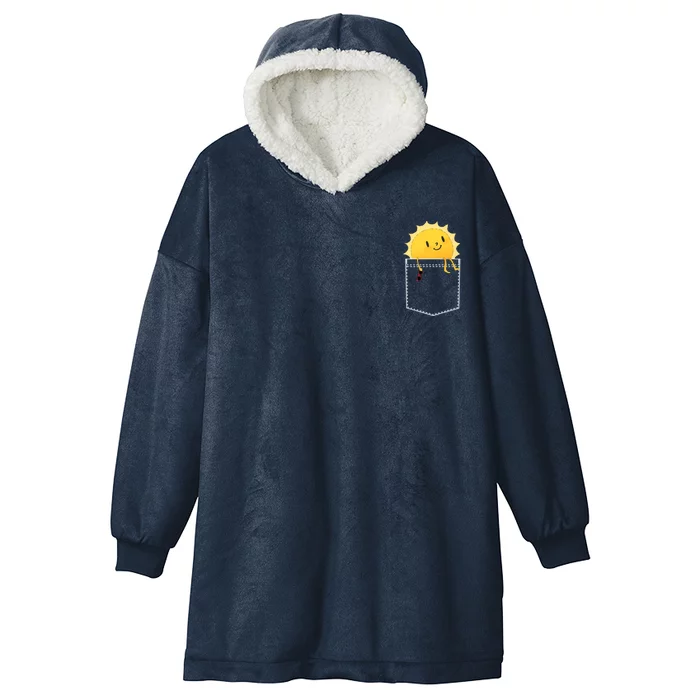 Cool Sunshine Sunny Pocket Design Hooded Wearable Blanket