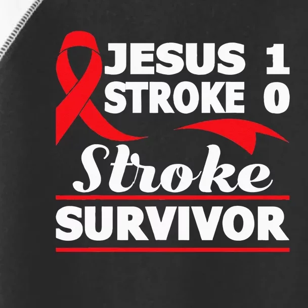 Christian Stroke Survivor Awareness Red Ribbon Brain Attack Toddler Fine Jersey T-Shirt