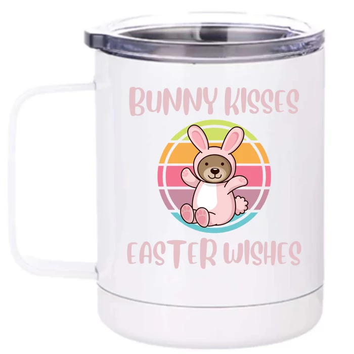 Cute Sunday School Egg Hunt Bunny Easter Wishes Gift Front & Back 12oz Stainless Steel Tumbler Cup