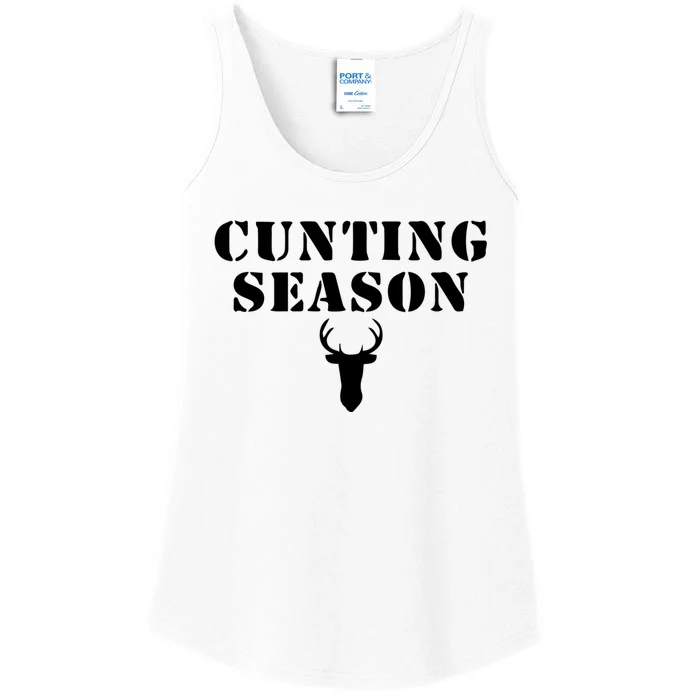 Cunting Season Shirt Funny Hunting Deer Season Ladies Essential Tank