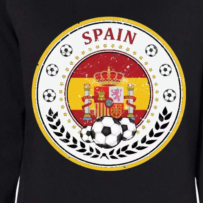 Cool Spain Soccer Logo Womens California Wash Sweatshirt