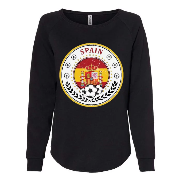 Cool Spain Soccer Logo Womens California Wash Sweatshirt