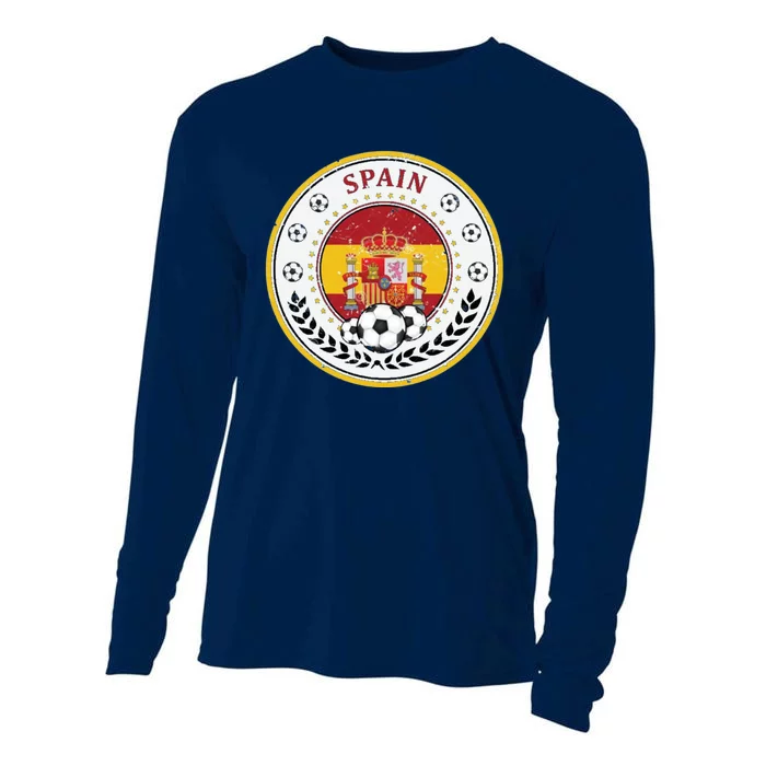 Cool Spain Soccer Logo Cooling Performance Long Sleeve Crew