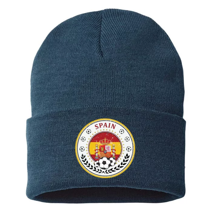 Cool Spain Soccer Logo Sustainable Knit Beanie