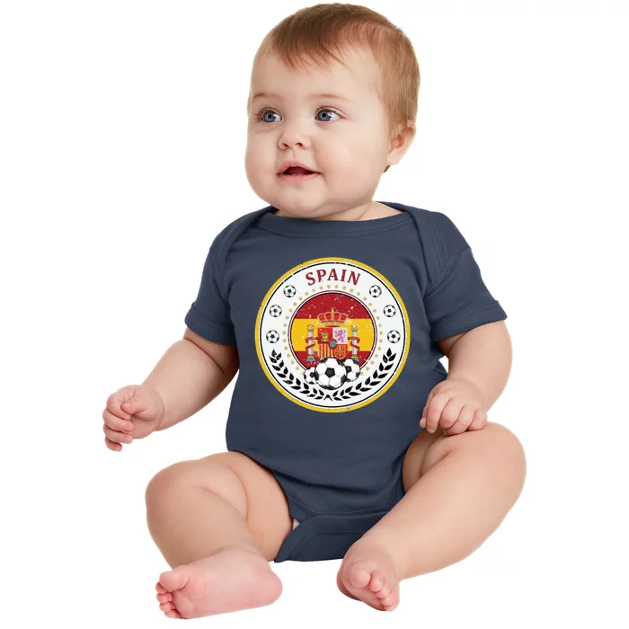 Cool Spain Soccer Logo Baby Bodysuit