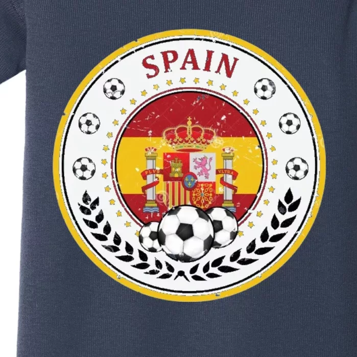 Cool Spain Soccer Logo Baby Bodysuit