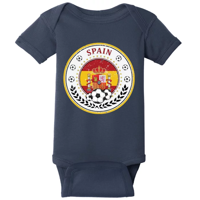 Cool Spain Soccer Logo Baby Bodysuit