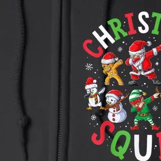 Christmas Squad Santa Dabbing Elf Family Matching Pajamas Full Zip Hoodie