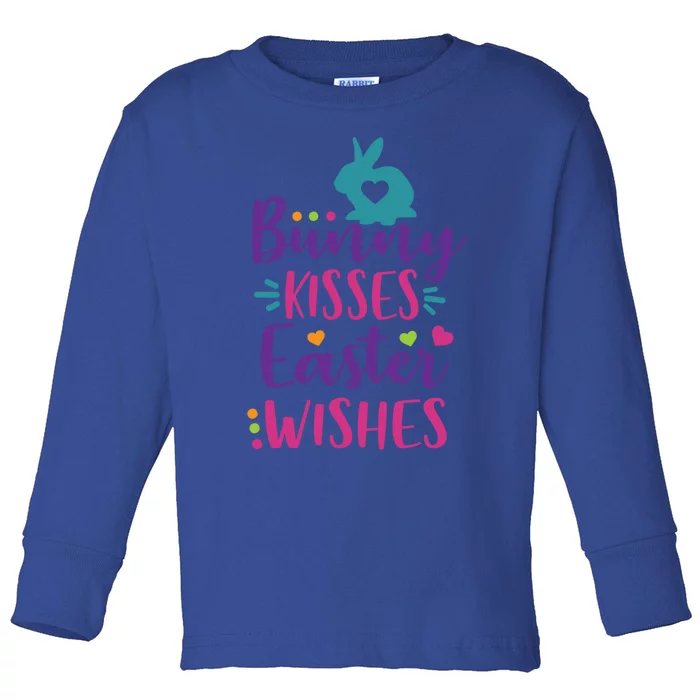 Cute Sunday School Or Egg Hunt Bunny Easter Wishes Gift Toddler Long Sleeve Shirt