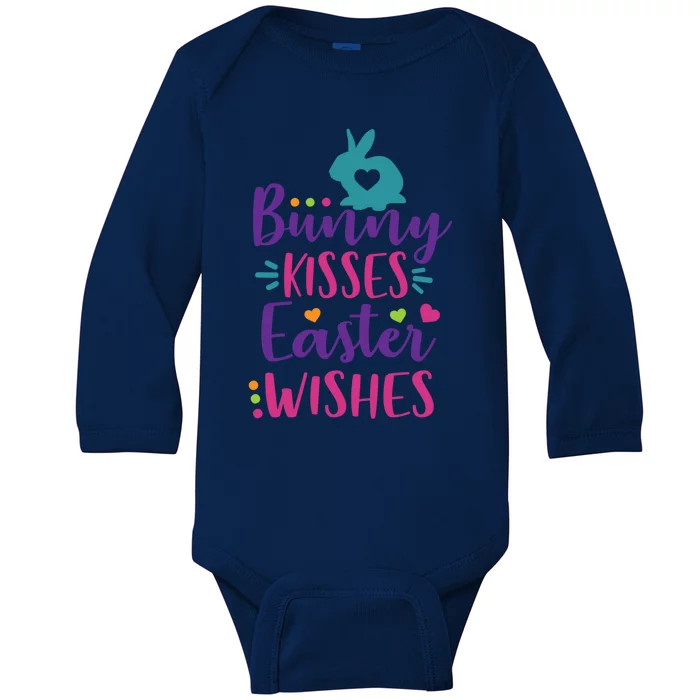 Cute Sunday School Or Egg Hunt Bunny Easter Wishes Gift Baby Long Sleeve Bodysuit